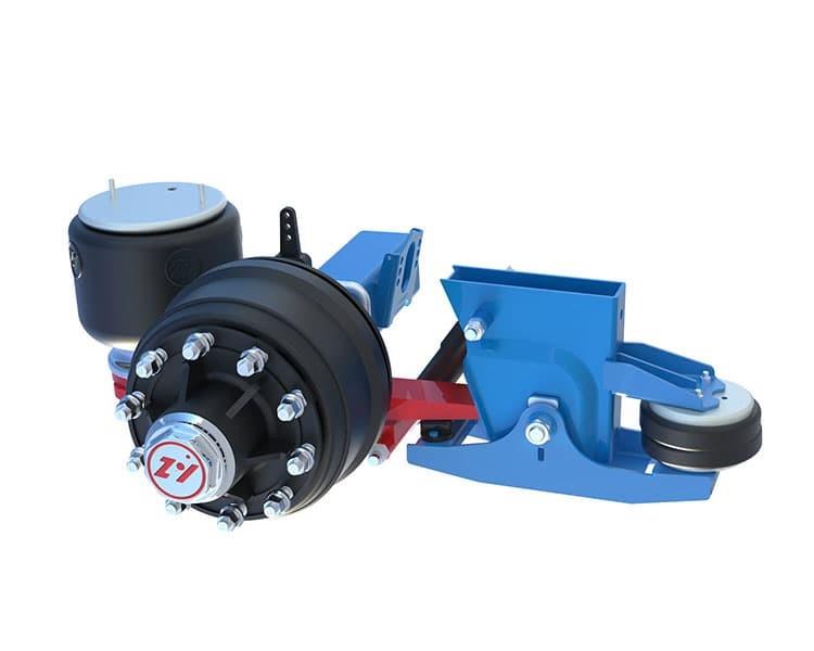 Reverse air suspension assembly